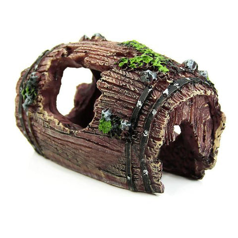 Artificial Barrel Resin Ornament Cave