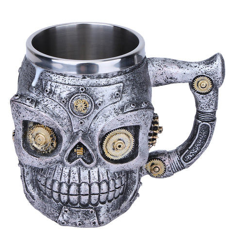 Mug Skull Mechanical Gears