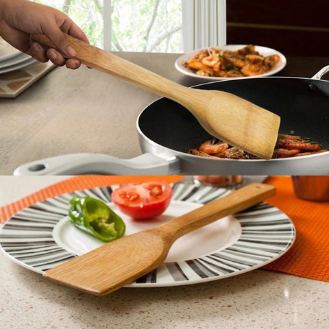 Wood Kitchen Slotted Utensils