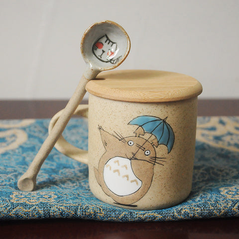 Ceramics Mugs With Spoon Tools