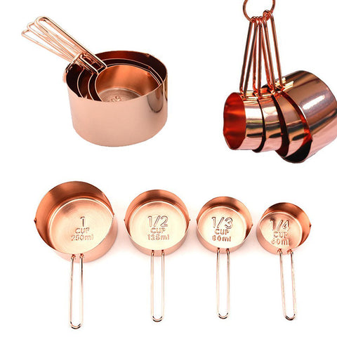 4Pcs Stainless Steel Measuring Cups